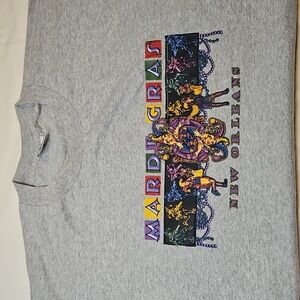 Mardi Gras New Orleans T- Shirt Gray XL